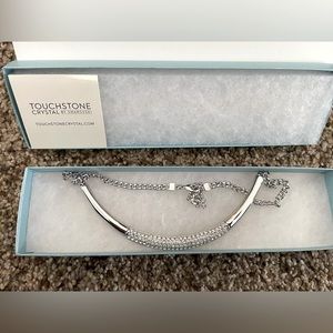 Touchstone Crystal By Swarovski White Collar Necklace